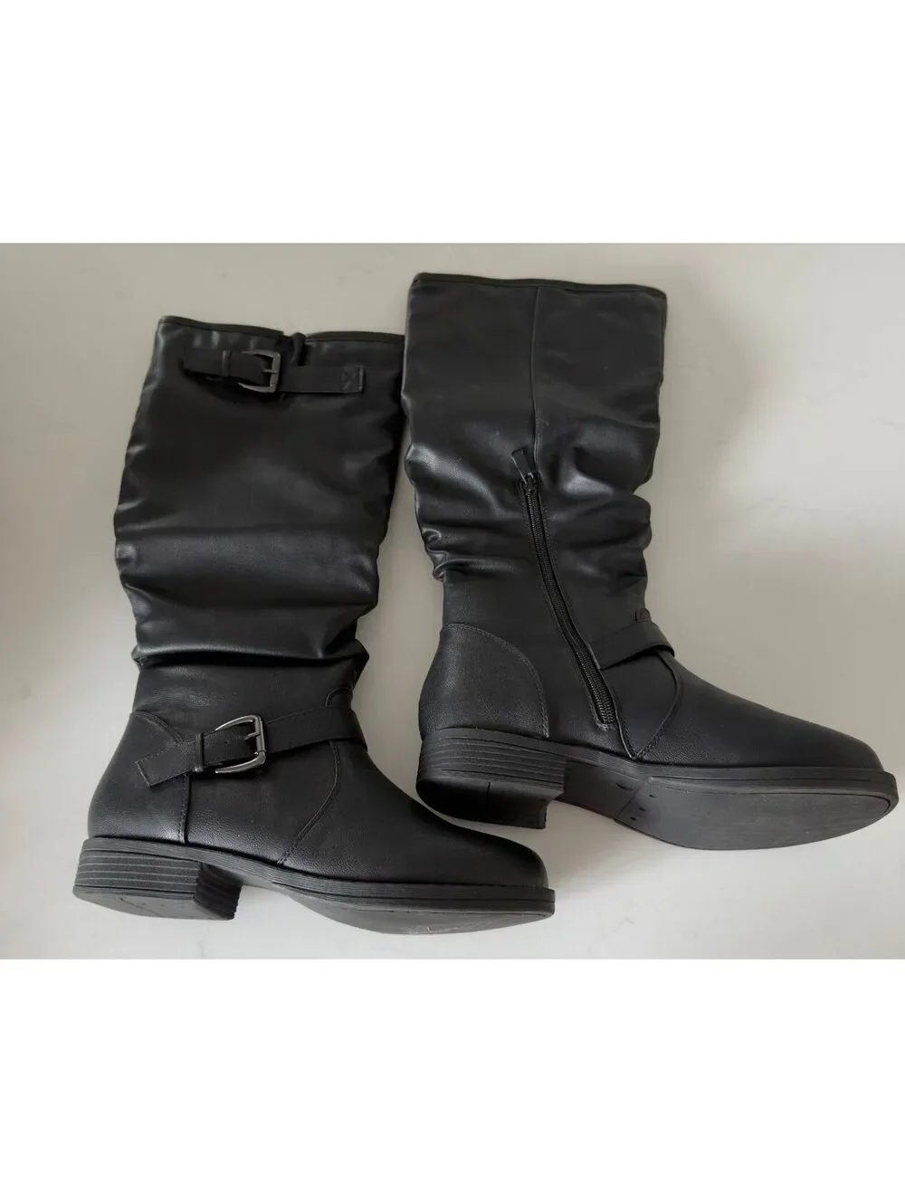 Journee Collection Black Stormy Knee High Boots Women Size 8